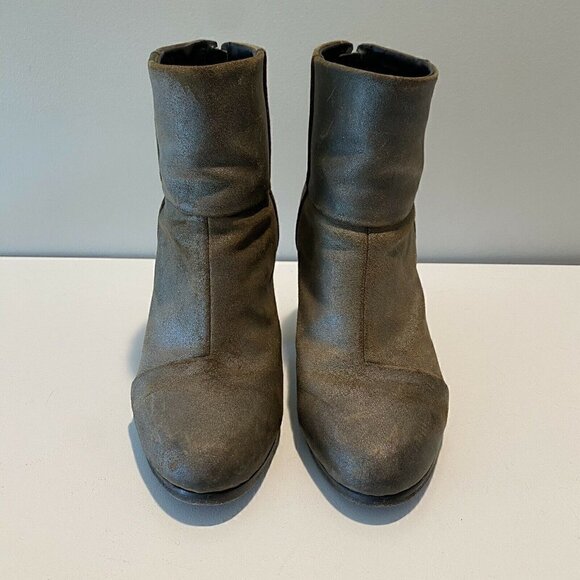 Rag & Bone Newbury Brown Waxed Leather Boots 8 - Picture 2 of 10